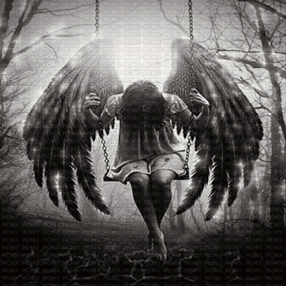Gif animé gothique ange